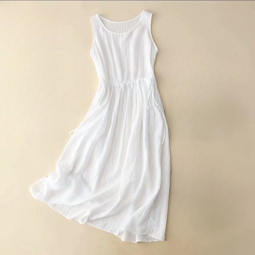 Robe longue sans manches - sans,
