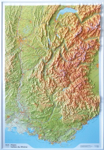 Carte relief des alpes - en,