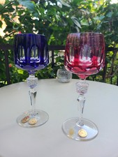 Paire de verres Nachtmann Traube 20 cm, Cristal au plomb 24 %, Bleu cobalt et...