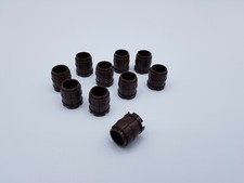 LEGO LOT 10 X BARIL DARK BROWN