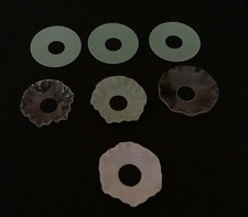 7 bobèches anciennes opaline