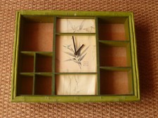 Vide poche mural vert décor bambou