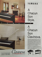 YAMHA vintage PIANO Print Ad !!"A beautiful CLAVINOVA she has a beautiful voice"