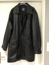 Manteau  3/4 Homme cuir noir taille L Massimo di Veneziano