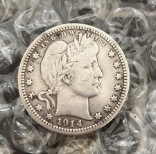 1914 Barber Quarter Dollar