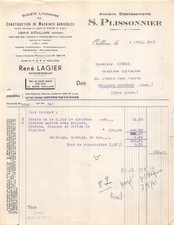1941 SOCIETE LYONNAISE DE CONSTRUCTION DE MACHINES AGRICOLES ANCIENS ETS S PL