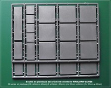 WARLORD GAMES Socles Wargame en plastique assortiment Infanterie    