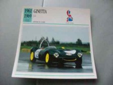 CARTE FICHE AUTO  GINETTA G4