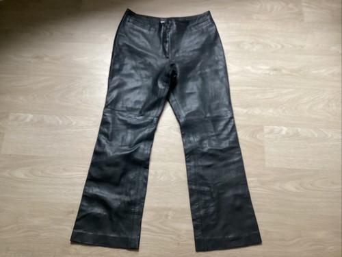 Pantalon cuir noir taille - pantalon, en