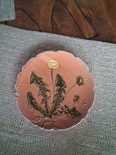 Ancienne assiette barbotine - assiette,