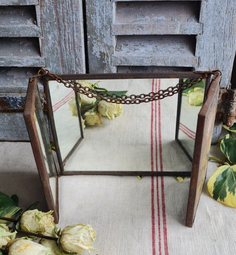 Ancien triptyque miroir - ancien,