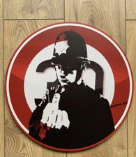 BANKSY - Sérigraphie sur panneau signalétique Dibond