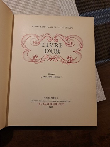 Livre baron rothschild - d'or,
