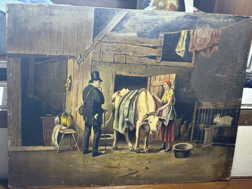 Huile sur panneau xixeme la - huile,