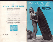 PARIS (IV°) JOUETS & BATEAUX Gonflables REXON "LAROCHE Freres" Catalogue en 1950