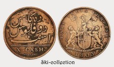 10 Cash 1803. MADRAS PRESIDENCY. EAST INDIA COMPANY. Inde Britannique. Cuivre