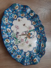 Grand plat faïence emaux - grand,