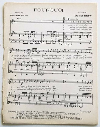 Partition vintage sheet music