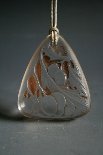 Ancien pendentif verre - ancien,