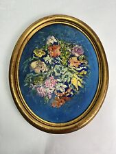 Ovale Peinture Huile Vintage