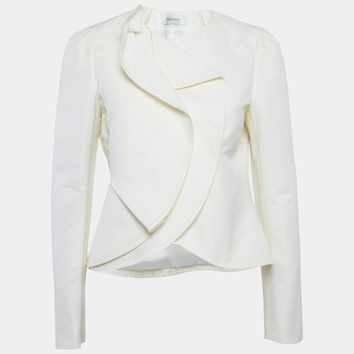 Veste croisée coton - en, blanc