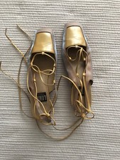  CHAUSSURES CUIR DORE LAQUE LERRE made in ITALY