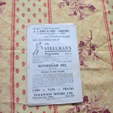 Corby v Rotherham Res Midland Lge 1956/7