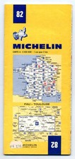 Ancienne carte MICHELIN n° 82 - Pau Toulouse - 1972 - excellent état