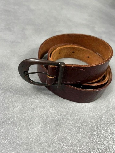 Ceinture cuir marron - , vintage