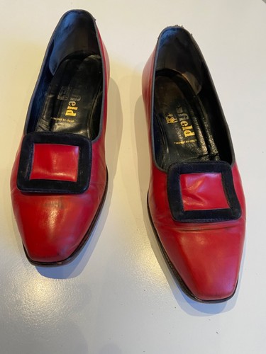 Chaussures femme cuir rouge