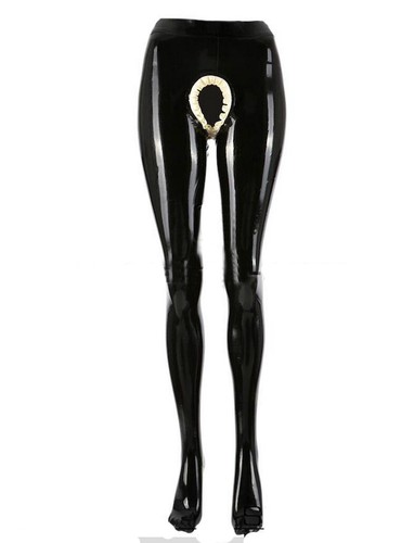 Latex leggings high - latex, waist