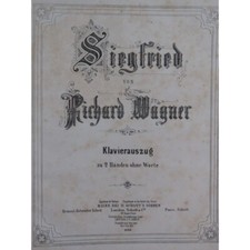 WAGNER Richard Siegfried Opéra Piano solo ca1873