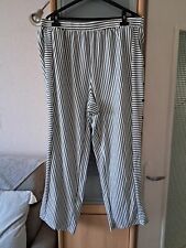 Pantalon taille 50-52 blanc rayé noir