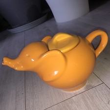 Théière forme d'éléphant Lipton Jaune Made in France Vintage 1980 N1