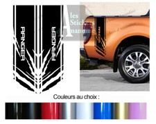 2 BANDES DECO BENNE PICK UP POUR FORD RANGER 4X4 4WD AUTOCOLLANT STICKER BD621-1