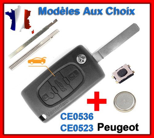Coque clé pour peugeot - clé,