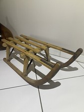 Ancienne Luge en Bois pour Enfant – Marque Davos - Déco Vintage