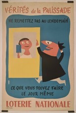 Grove Loterie Nationale Circa 1950 Affiche Originale Économie