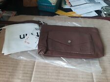 sacoche a main en cuir  marron