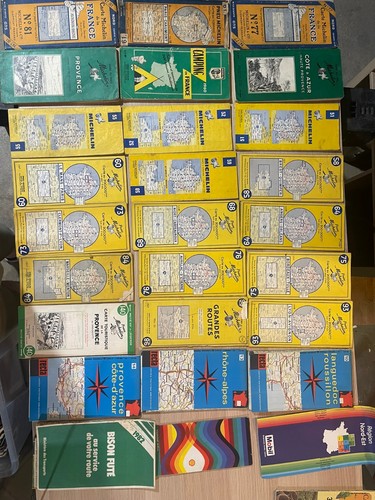 Lot cartes routières - cartes,