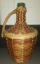 Dame jeanne bombonne ancienne osier viresa vintage collection décoration