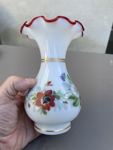 Vase opaline décor - en,