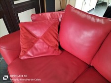  2 CANAPES  CUIR CENTER 1 DE 3 PLACES ET 1 DE 2 PLACES 