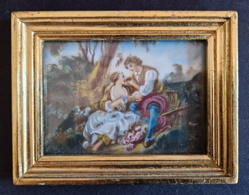 Miniature ancienne peinture - miniature,