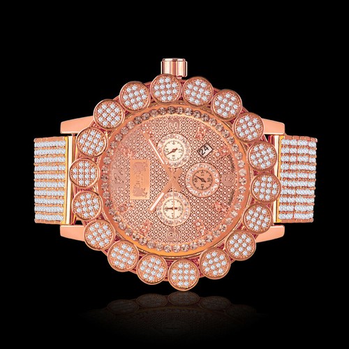 Ice house flower bezel watch - ,