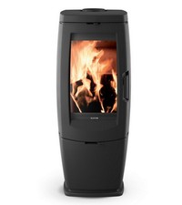 supra poêle à bois fonte 10kw noir 117322 zoe