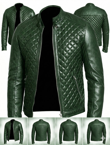 Veste cuir pour hommes en - veste,