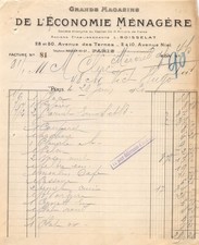 1920 GRANDS MAGASINS DE L ECONOMIE MENAGERE A PARIS - M. CLERC