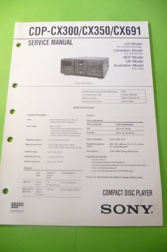 Manuel service pour sony - manuel, de