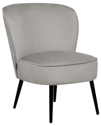 Fauteuil bas velours gris - bas,